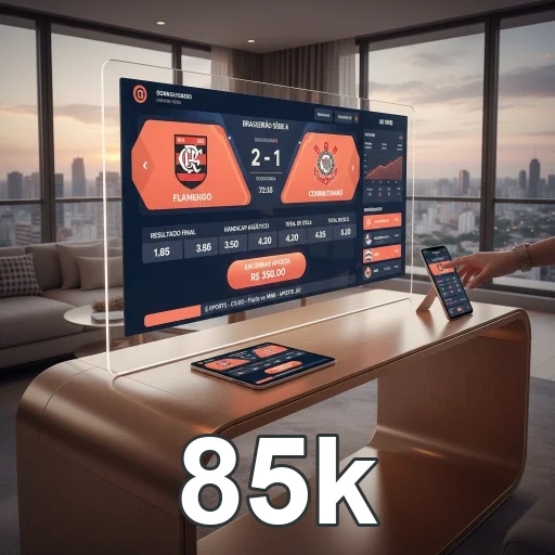 Tela do app 85k com acesso leve no celular