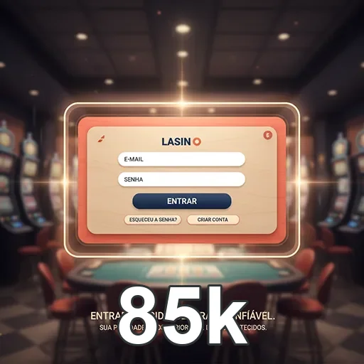 Tela de login seguro no mobile da 85k